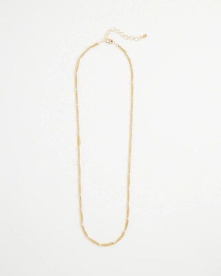 Gold Tone Single Strand Necklace click to view larger image.