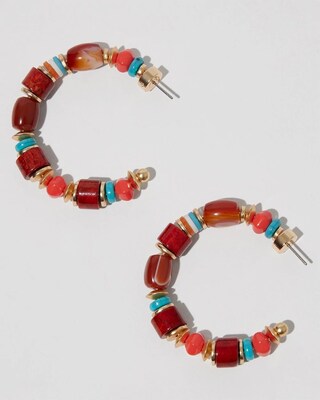 Beaded Hoop Earrings