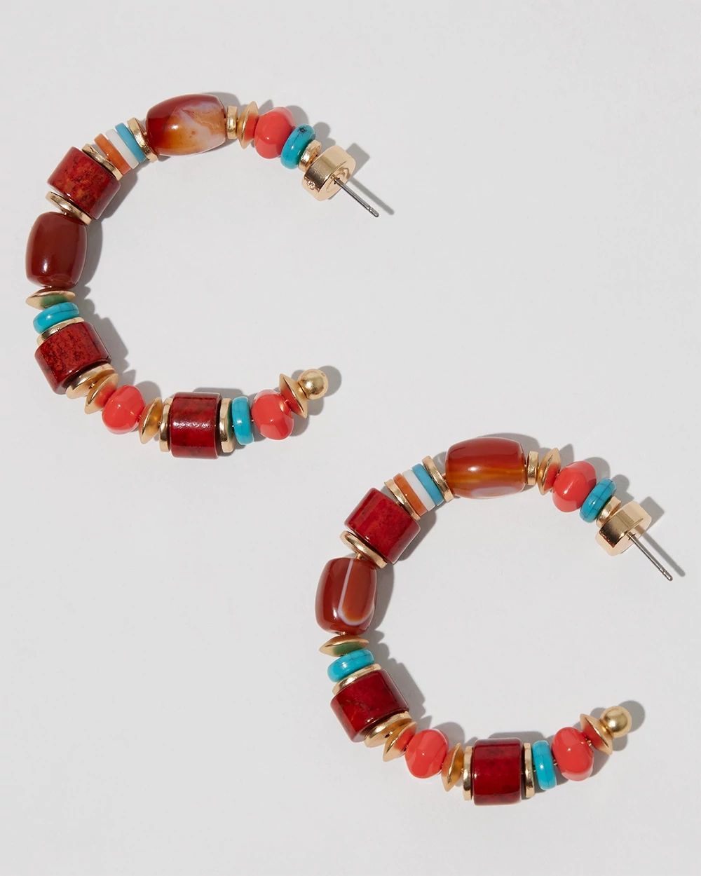 Beaded Hoop Earrings