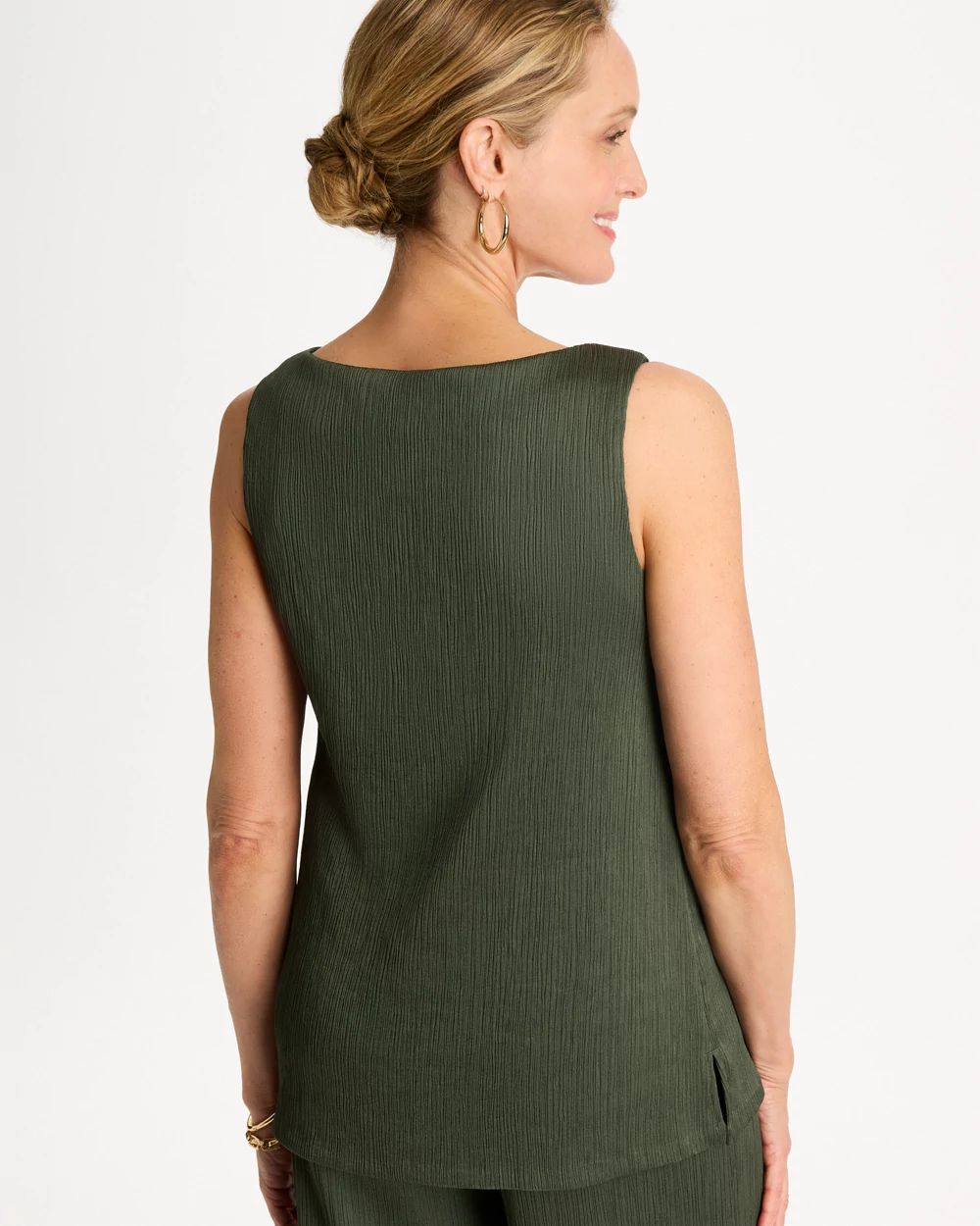 Travelers™ Crinkle Textured Tank click to view larger image.