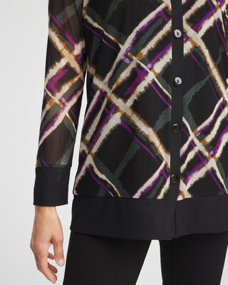 Plaid Mesh Cardigan click to view larger image.