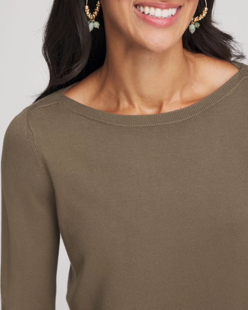 Ella Ribbed-Bateau Pullover Sweater