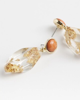 No Droop™ Lucite Gold Foil Earrings