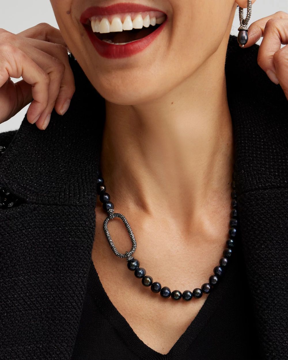 Fresh Water Pearl Pavé Necklace