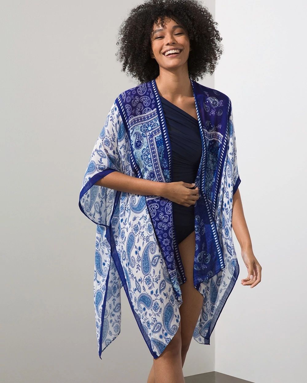 Printed Woven Ruana