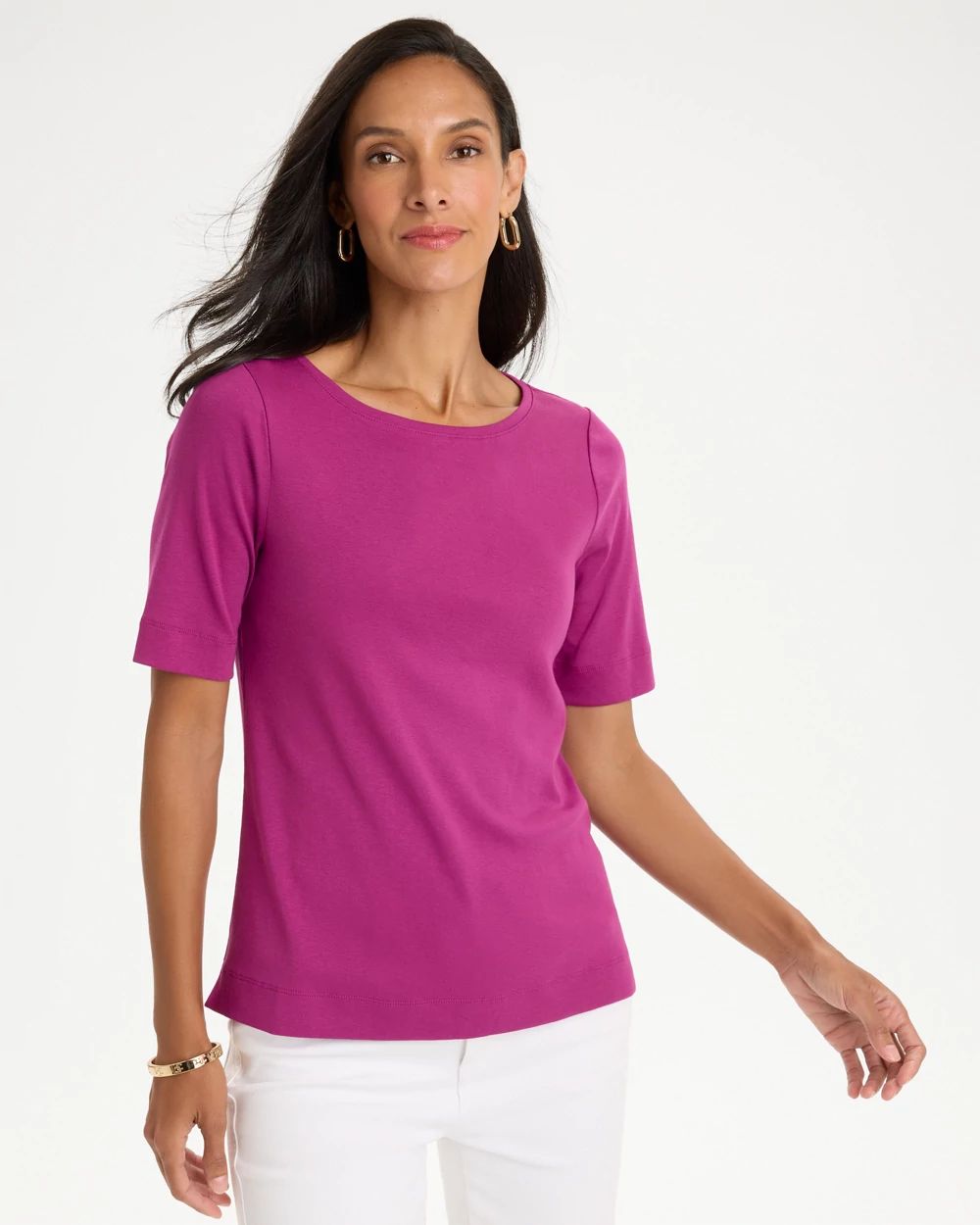 Pima Elbow Sleeve Tee