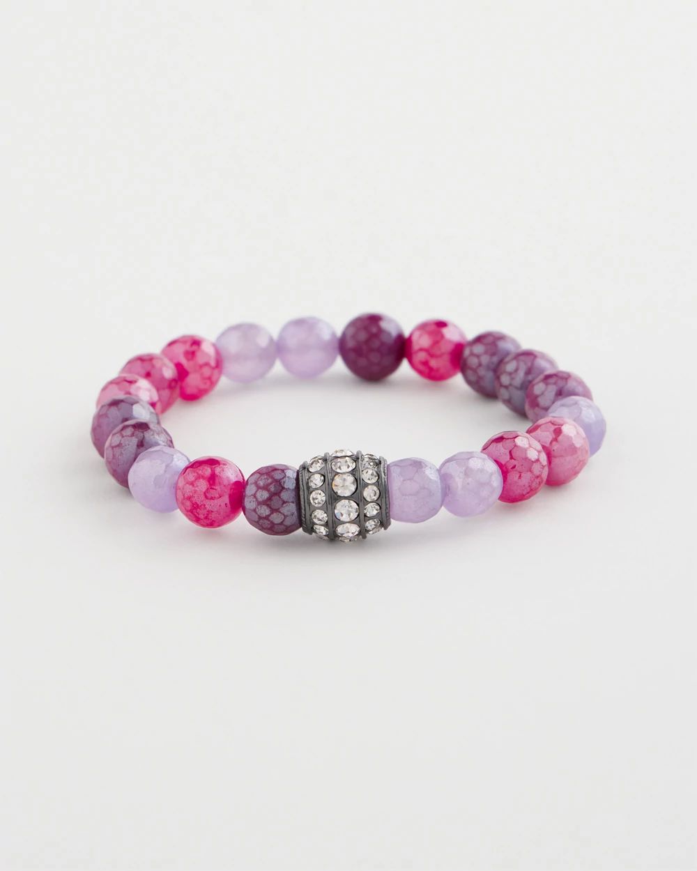 Purple Beaded Pavé Bracelet