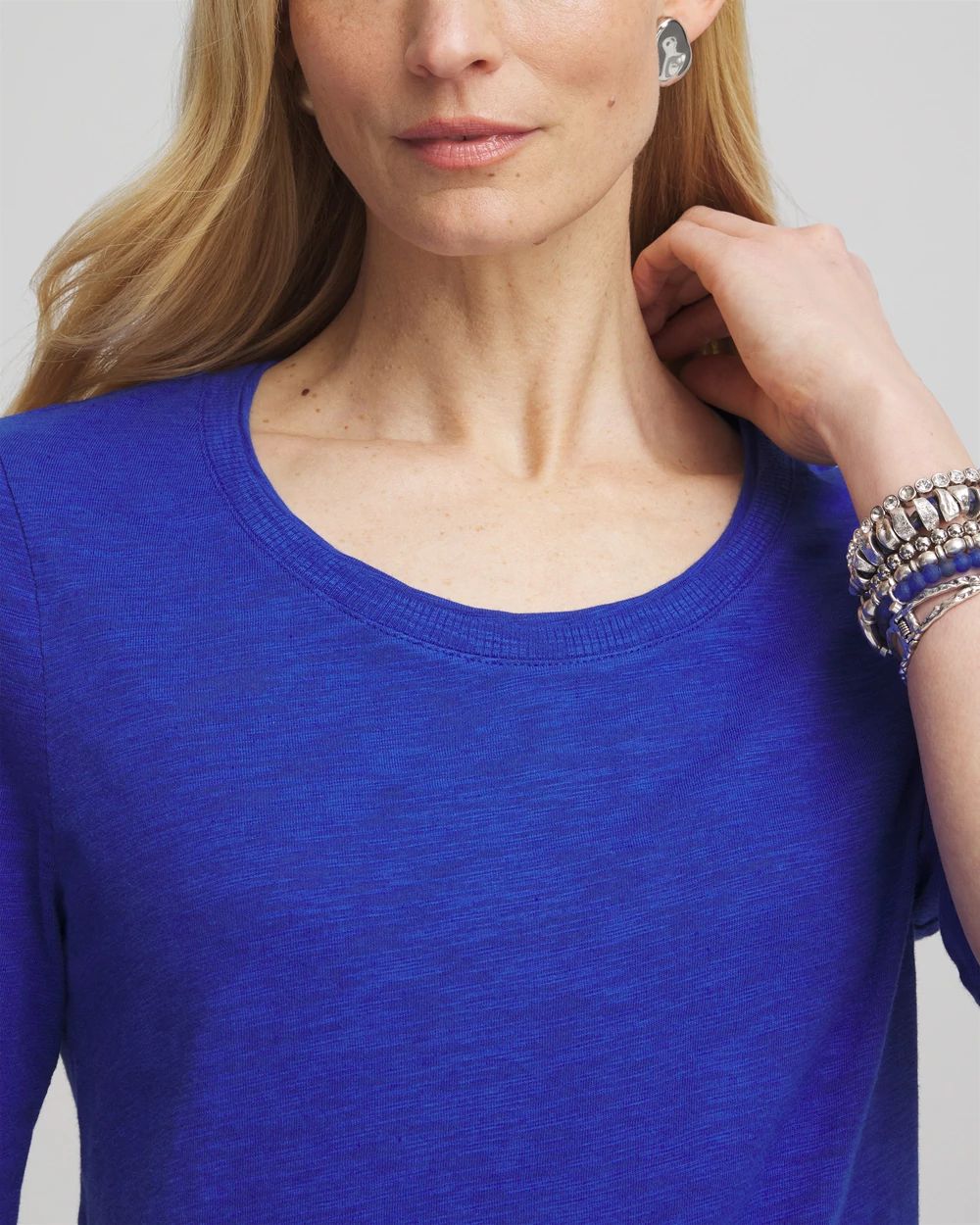 Slub Elbow-Sleeve Tee