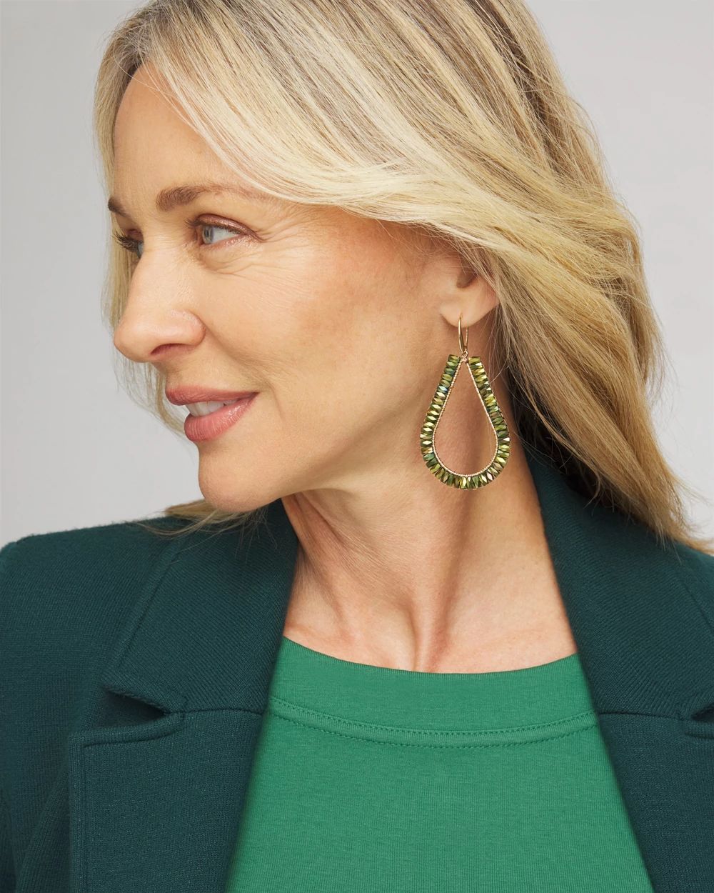 No Droop™ Juniper Beaded Teardrop Earrings