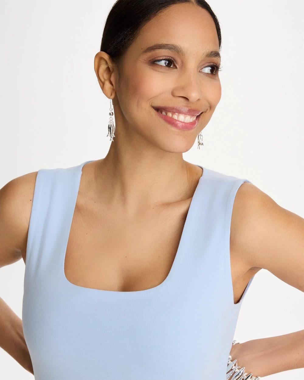 Contour Cotton™ Square Neck Tank click to view larger image.