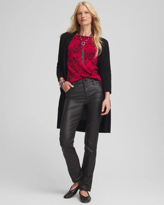 Swirl 3/4 Sleeve Bateau Neck Tee