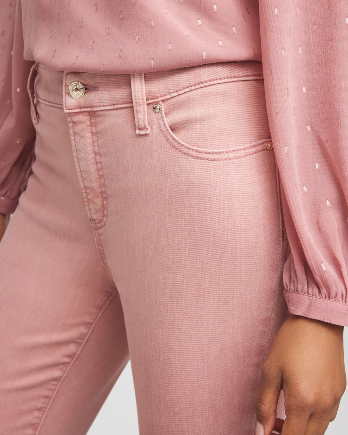 Chico's Girlfriend Slim Ankle Jeans In Dusty Rose In Pink