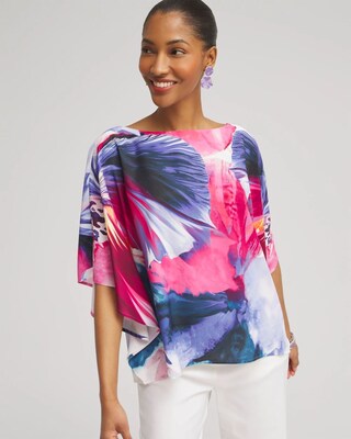 Floral Watercolor Poncho