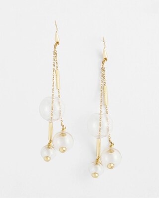 Glass & Gold Drop Earrings click to view larger image.