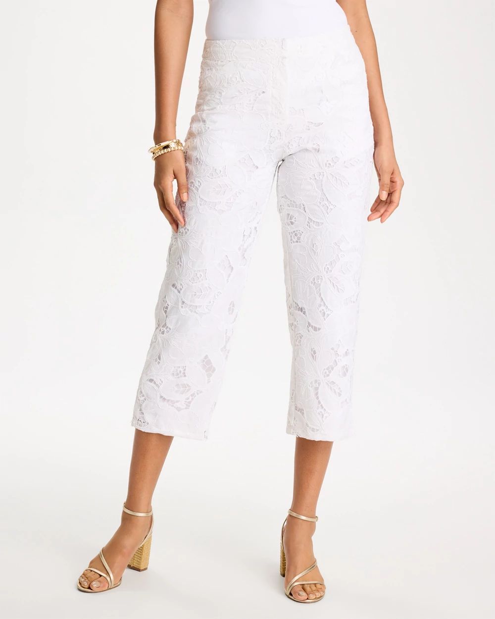 Novelty Lace Cropped Pants