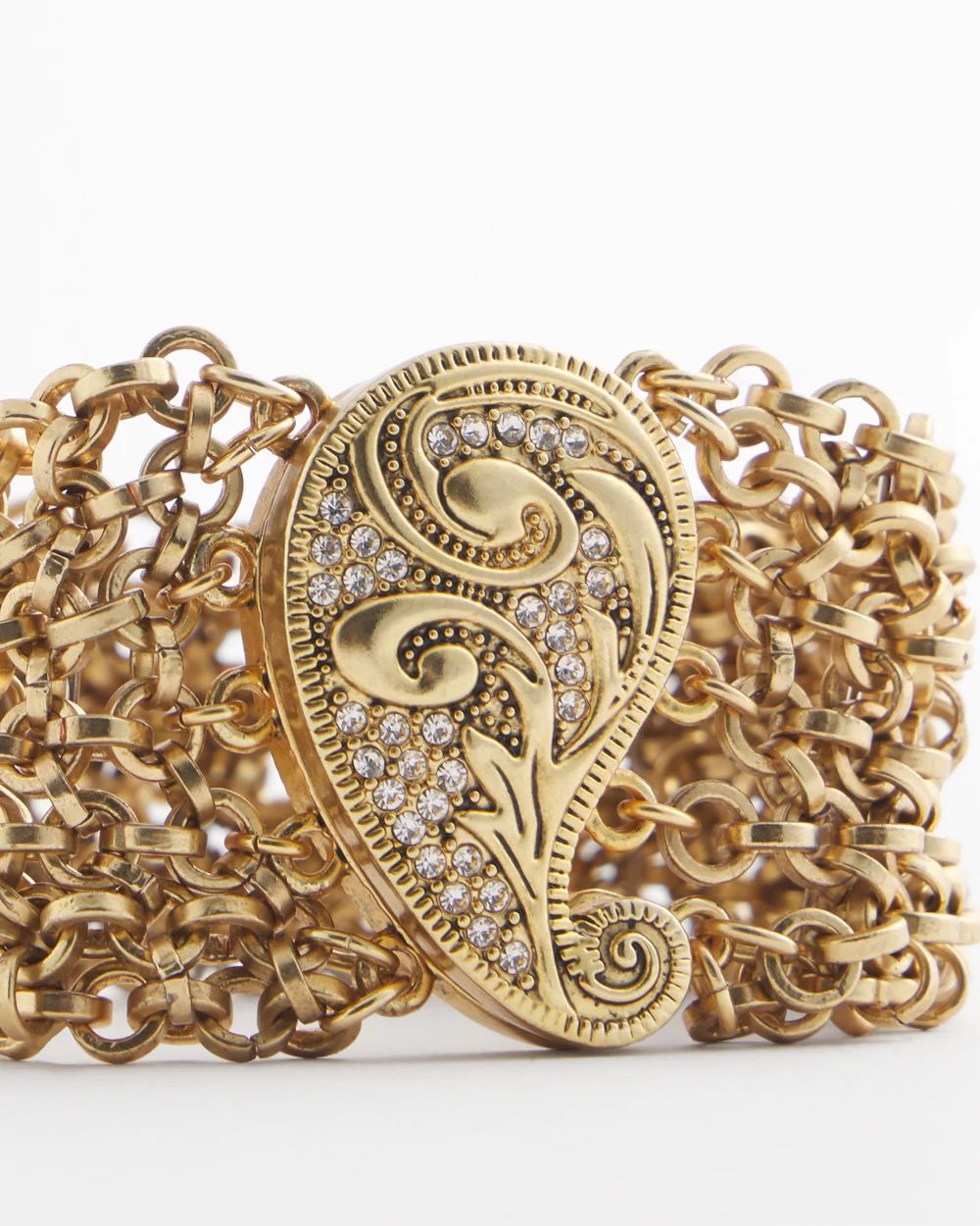 Gold Tone Paisley Bracelet