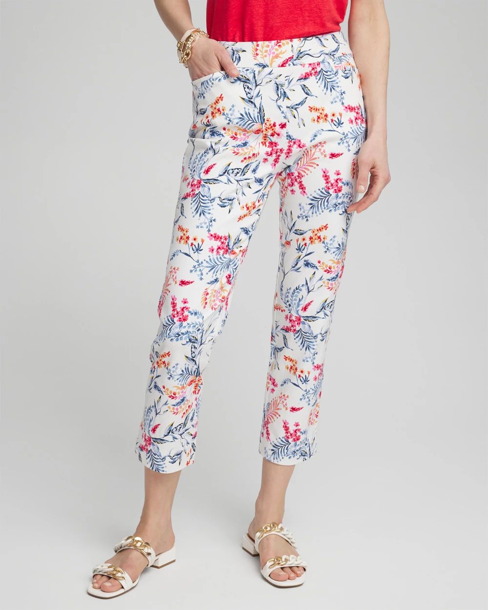 Brigitte Sea Life Slim Cropped Pants