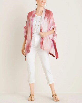 Tie-Dye Print Ruana Wrap