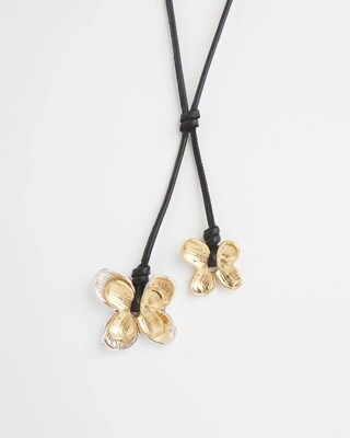 Adjustable Double Pendant Necklace click to view larger image.