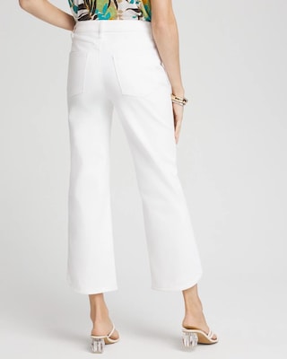 High Rise Dolphin Hem Cropped Jeans click to view larger image.