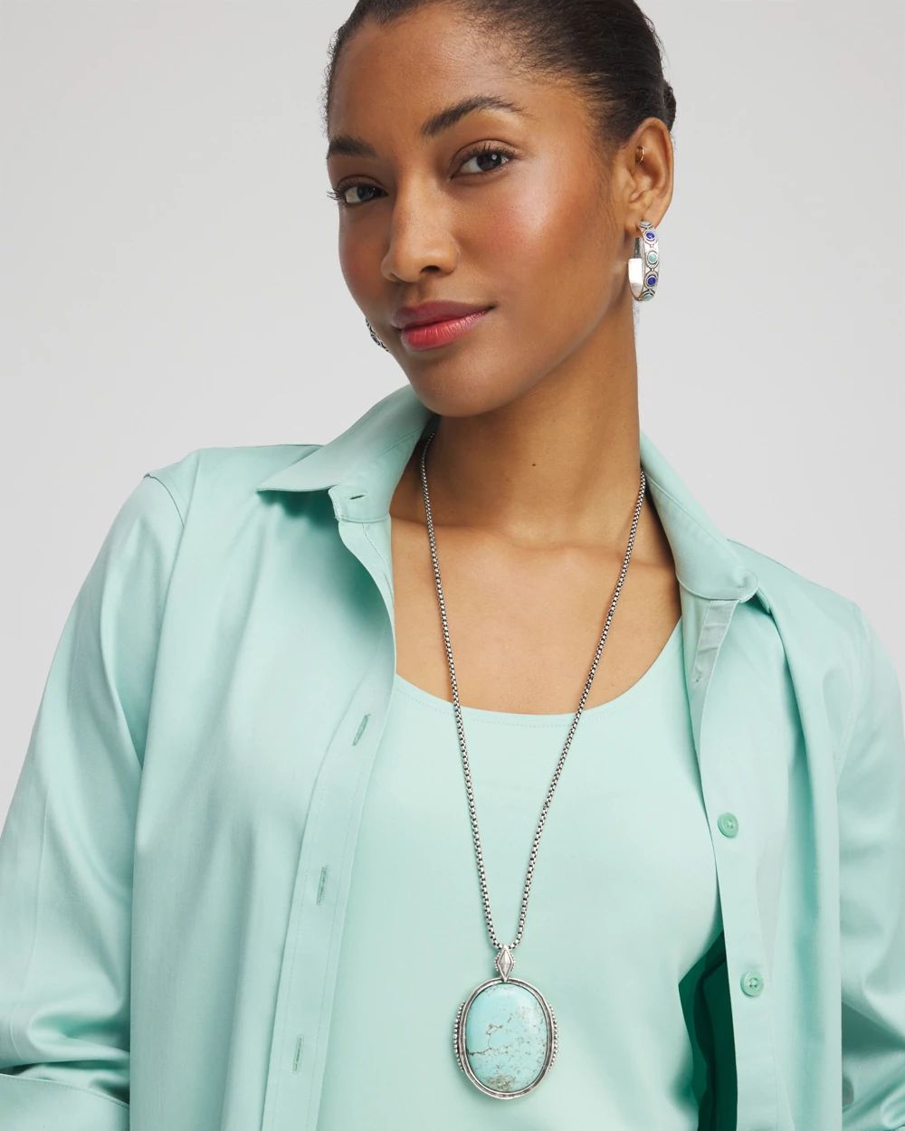 Adjustable Turquoise Howlite Necklace