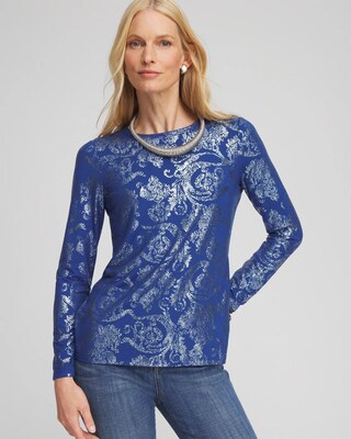 Touch of Cool™ Foil Swirl Layering Tee