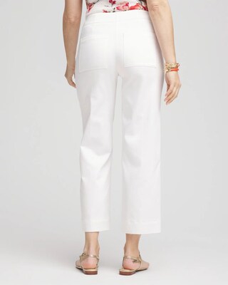 Sateen Cutout Cropped Pants click to view larger image.