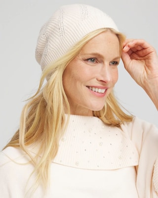 Embellished Striped Hat click to view larger image.