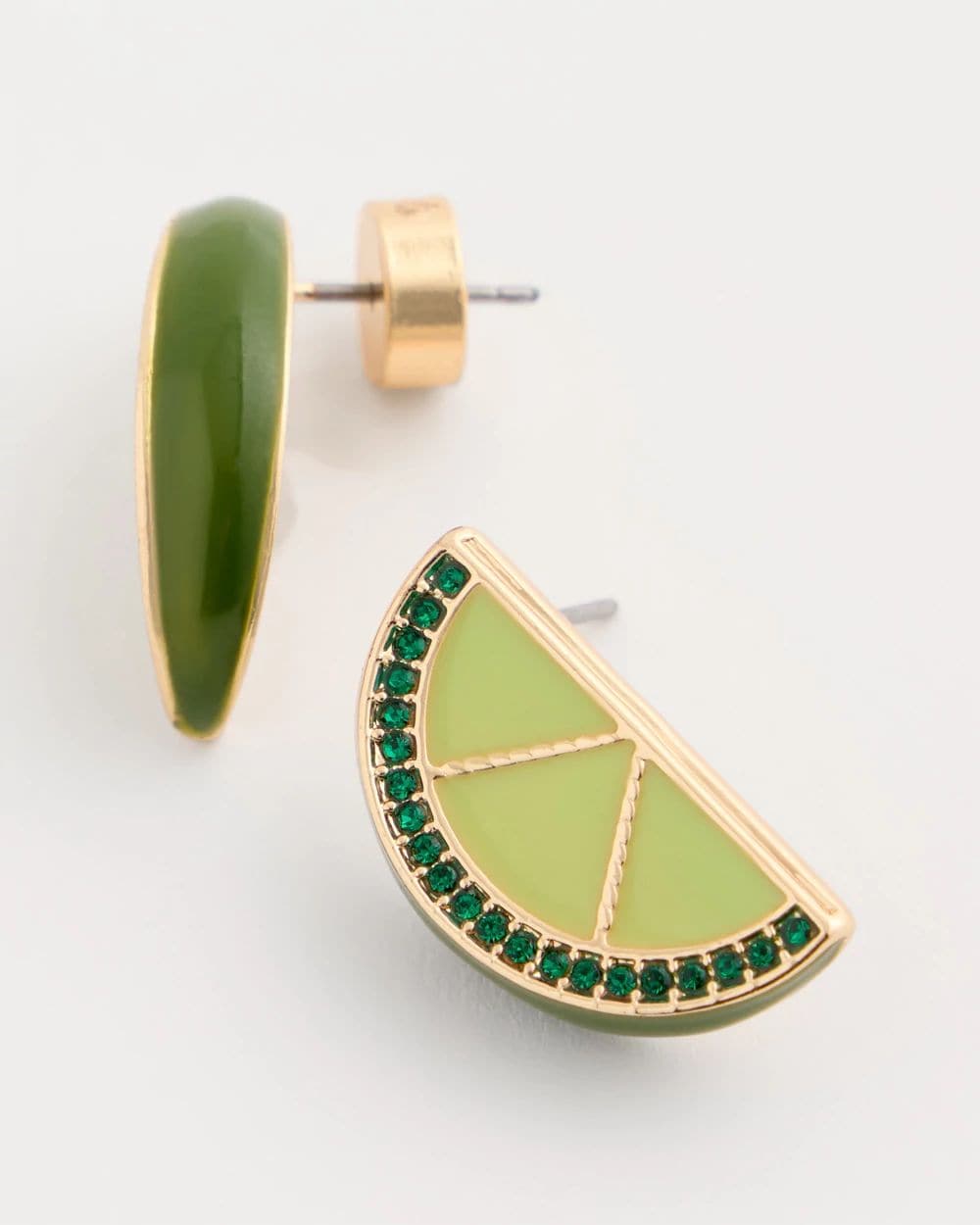 Luxurious Lime Stud Earrings