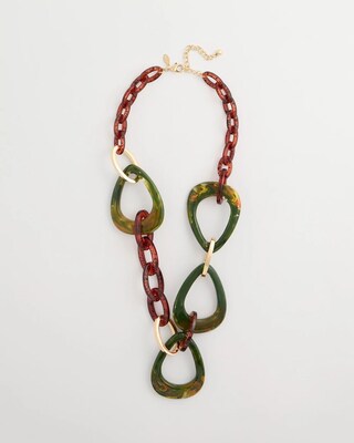 Chico's Originals Resin Link Chain Necklace