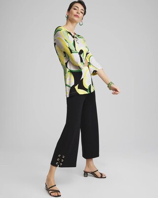 Travelers™ Abstract Lace Up Top