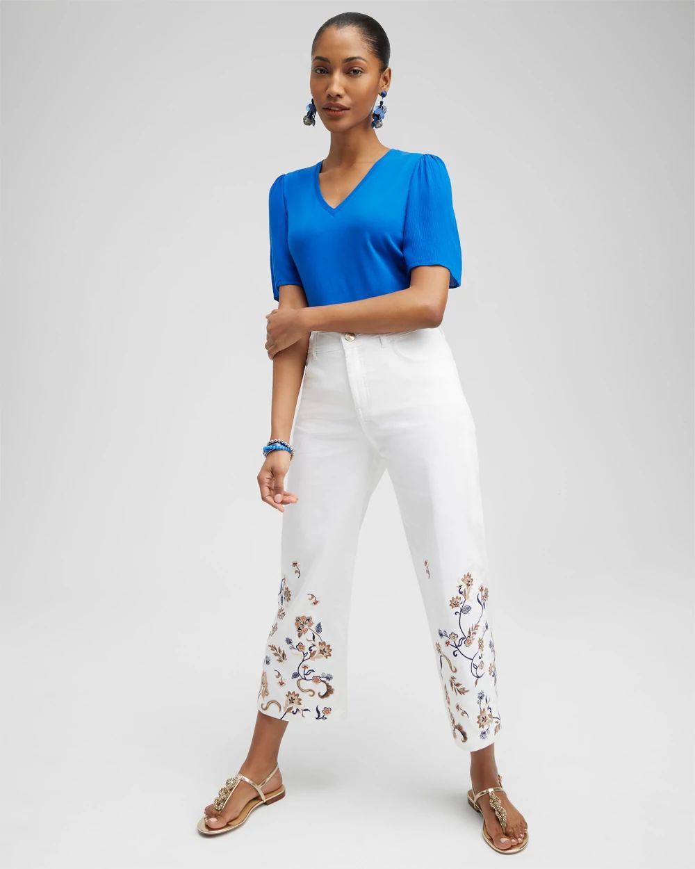 Gauze Flutter Sleeve Top