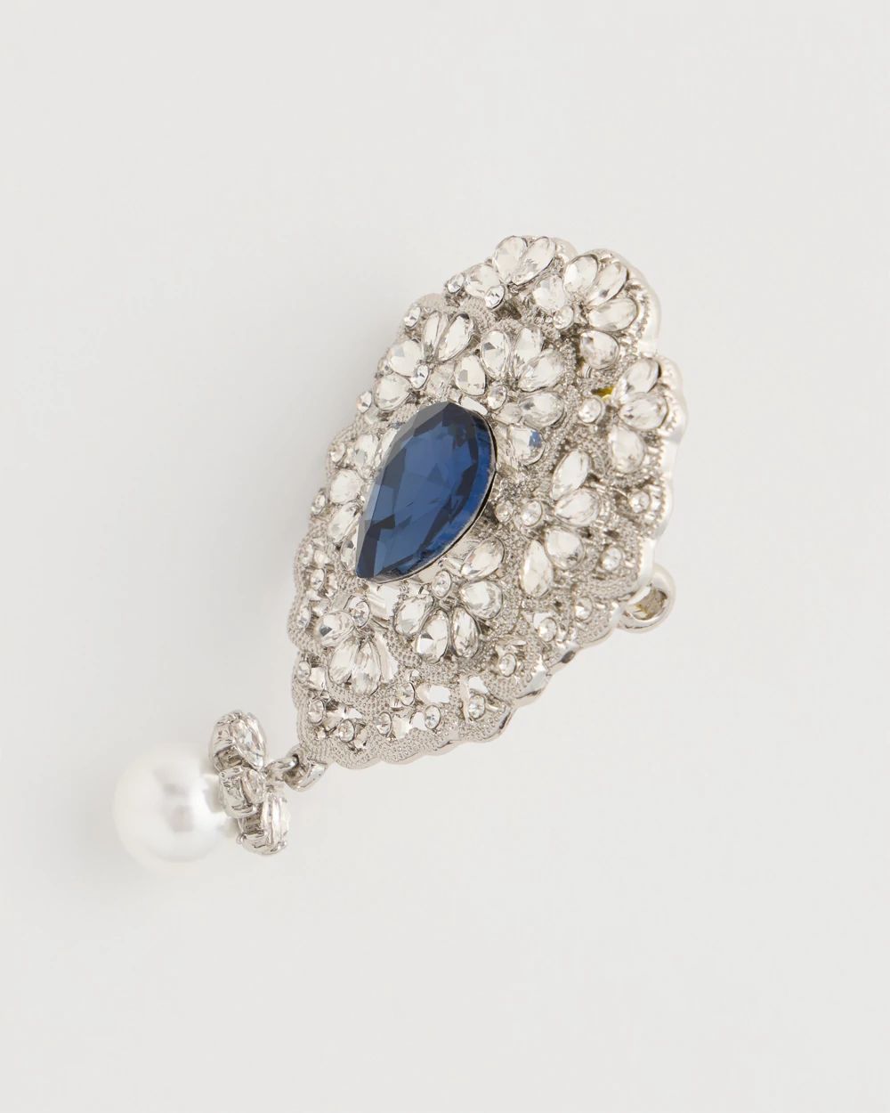 Blue Teardrop Brooch click to view larger image.