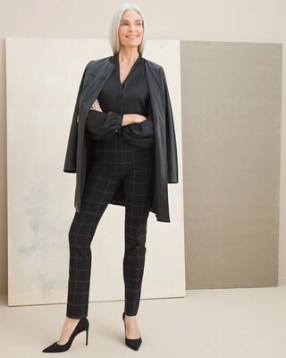 So Slimming Brigitte Windowpane Pants
