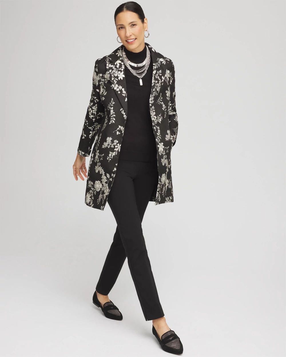 Petite Floral Jacquard Topper