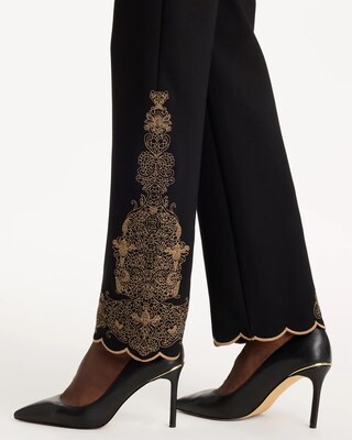 Juliet Artisanal Lace Straight Ankle Pants click to view larger image.