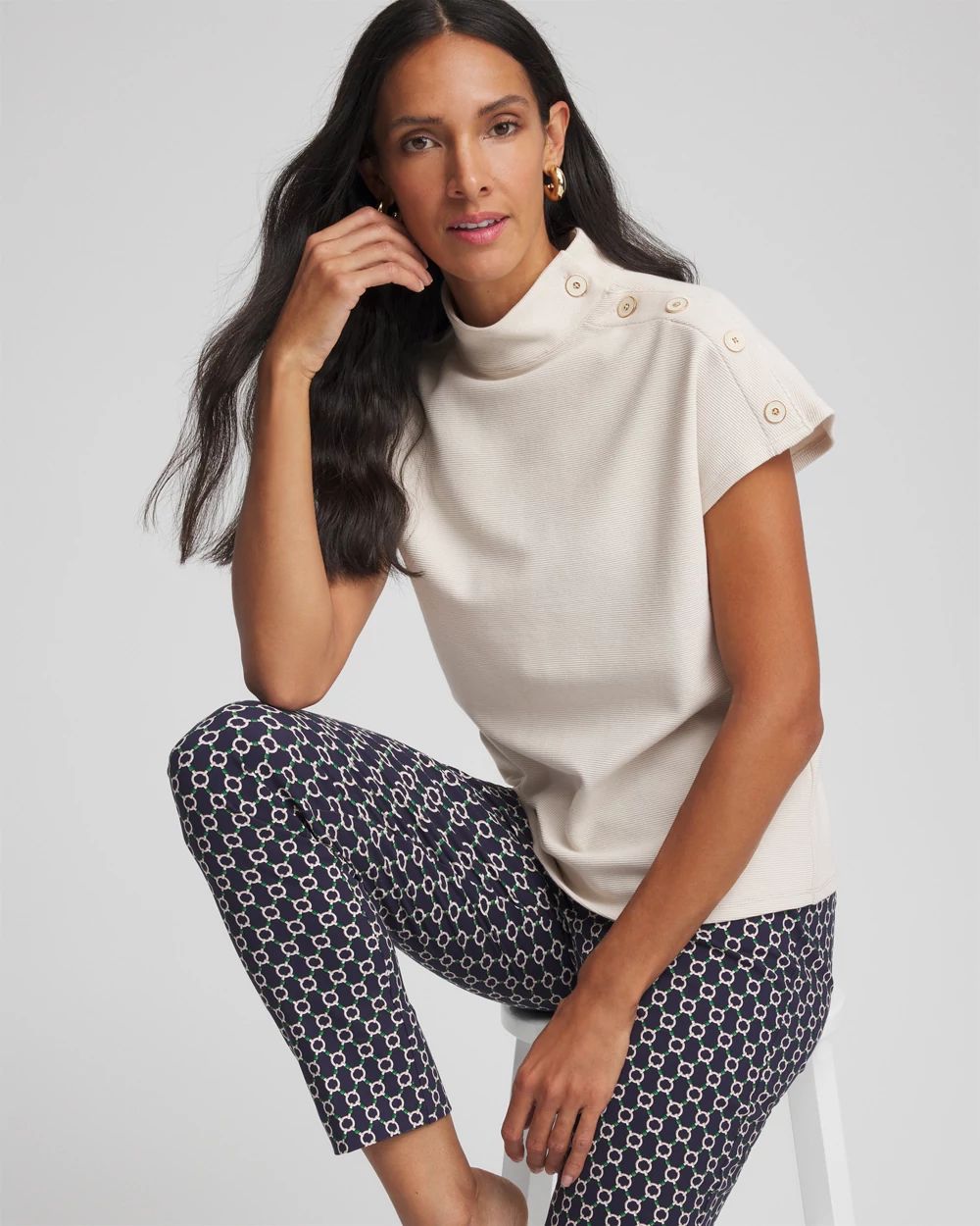 Ottoman Cap Sleeve Tee click to view larger image.