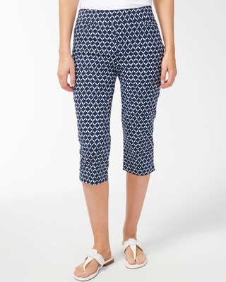 Brigitte Diamond Ikat Print Capris