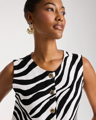 Zebra Refined Crewneck Sweater Vest click to view larger image.