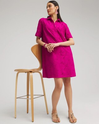Eyelet Shirt Dress