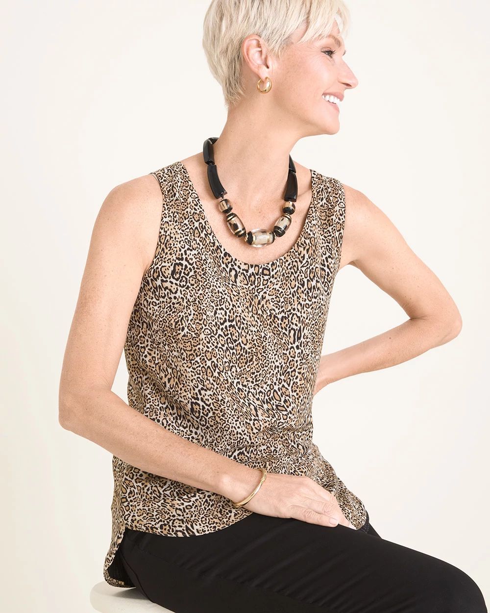 Reversible Striped to Animal-Print Tank