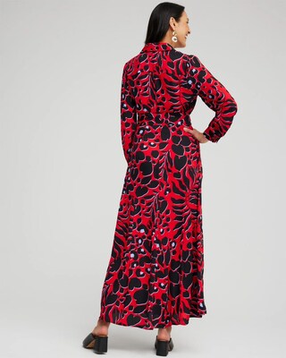 Mixed Heart Print Shirt Dress