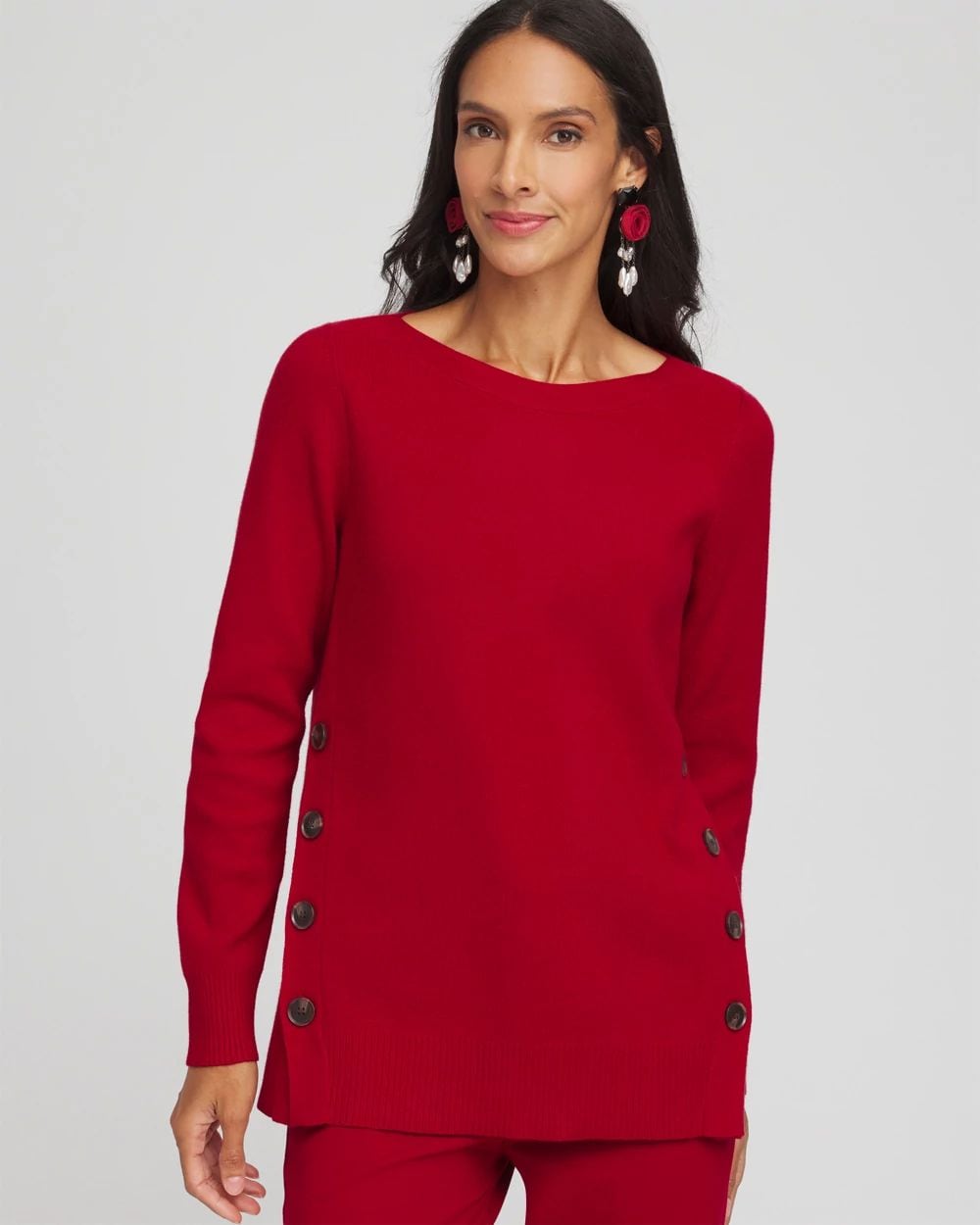 Ella Button Tunic Sweater