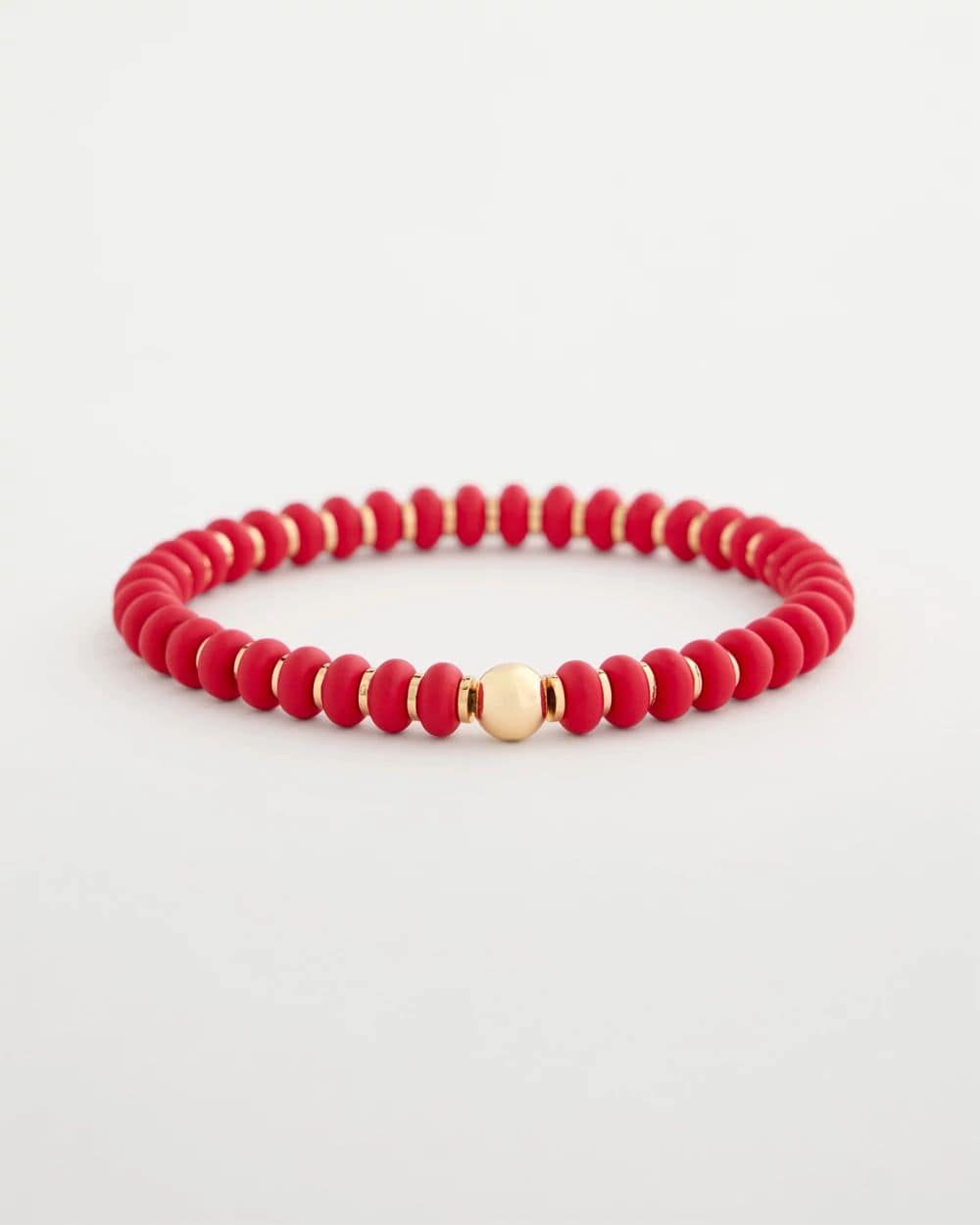 Red Beaded Stretch Bracelet