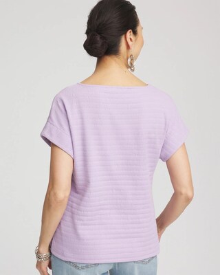 Cap Sleeve Textured Tee click to view larger image.