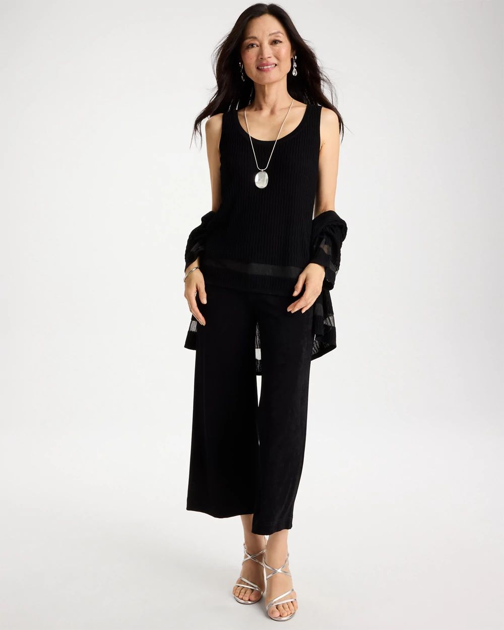 Travelers™ Sheer Stripe Tank click to view larger image.