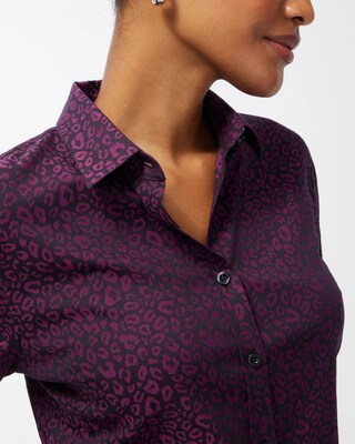 No Iron Stretch Leopard Shirt