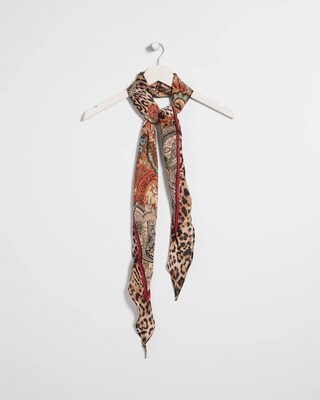 Mixed Animal Print Triangle Scarf