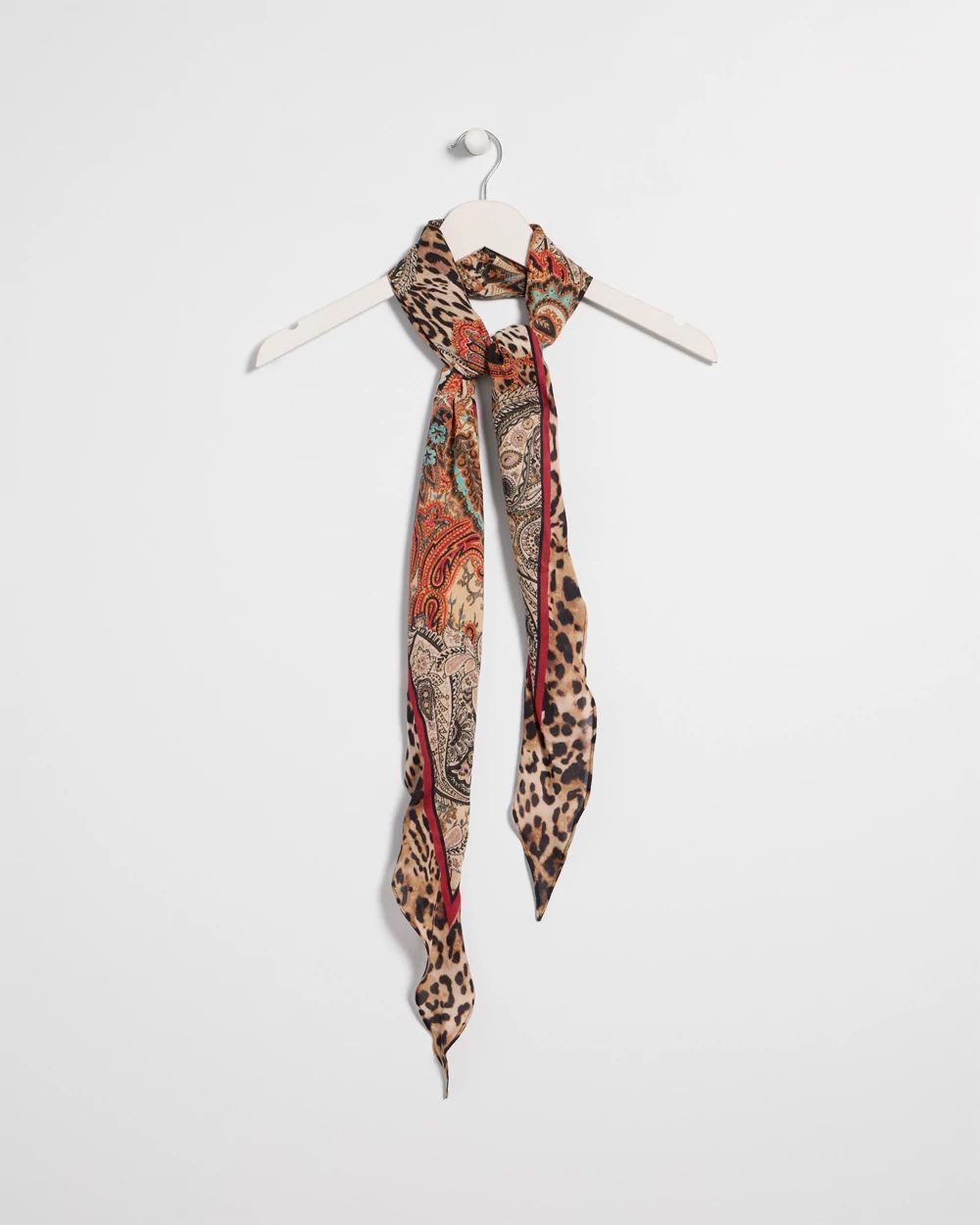 Mixed Animal Print Triangle Scarf