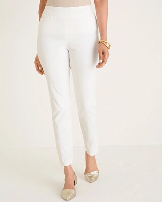 So Slimming Brigitte Button-Hem Slim Ankle Pants